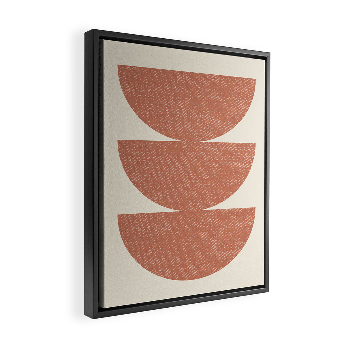 Half Circle 3 - Orange Terra Framed Canvas Print Gallery Image 2