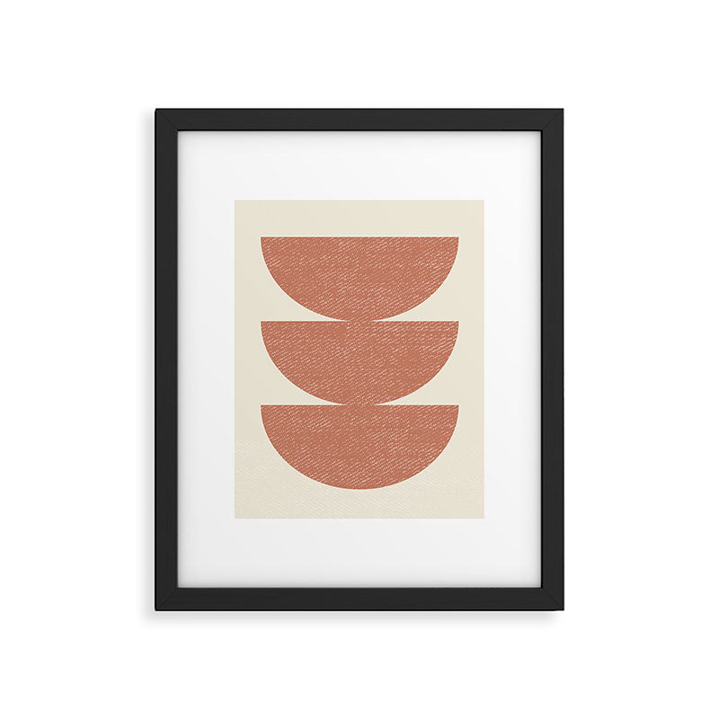 Half Circle 3 - Orange Terra Framed Art Print Gallery Image 4