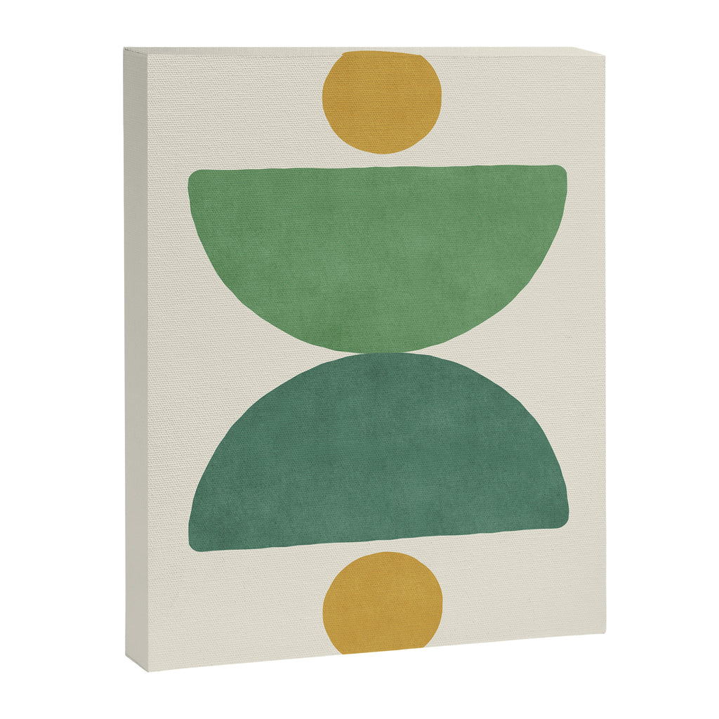 Half-circle Balance - Green Gold Canvas Print Gallery Image 8