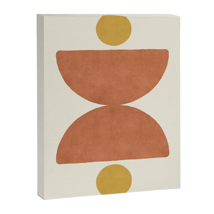 Half-circle Balance - Orange Canvas Print Gallery Image 1