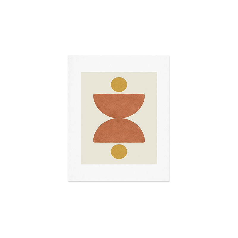 Half-circle Balance - Orange Art Print Gallery Image 1
