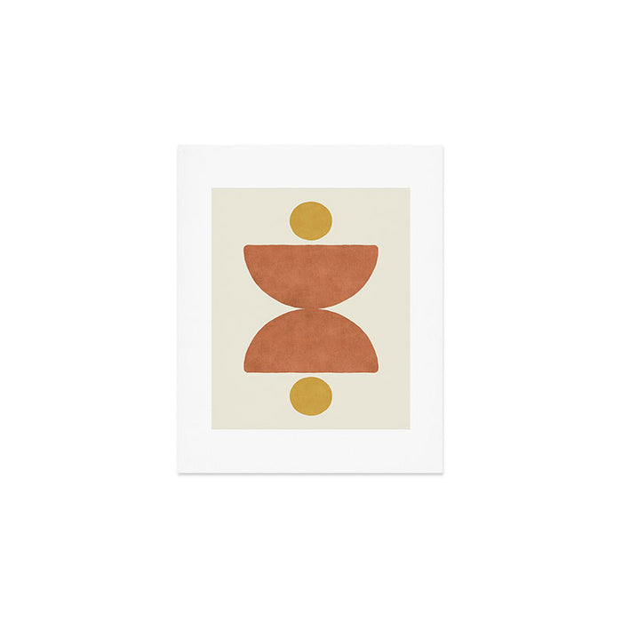 Half-circle Balance - Orange Art Print Gallery Image 1