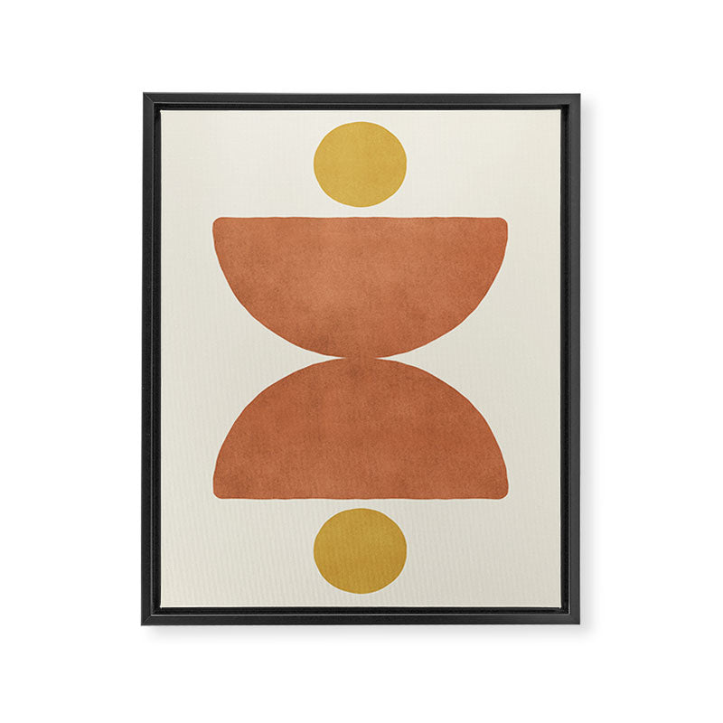 Half-circle Balance - Orange Framed Canvas Print Gallery Image 6