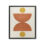 Half-circle Balance - Orange Framed Canvas Print Gallery Image 6