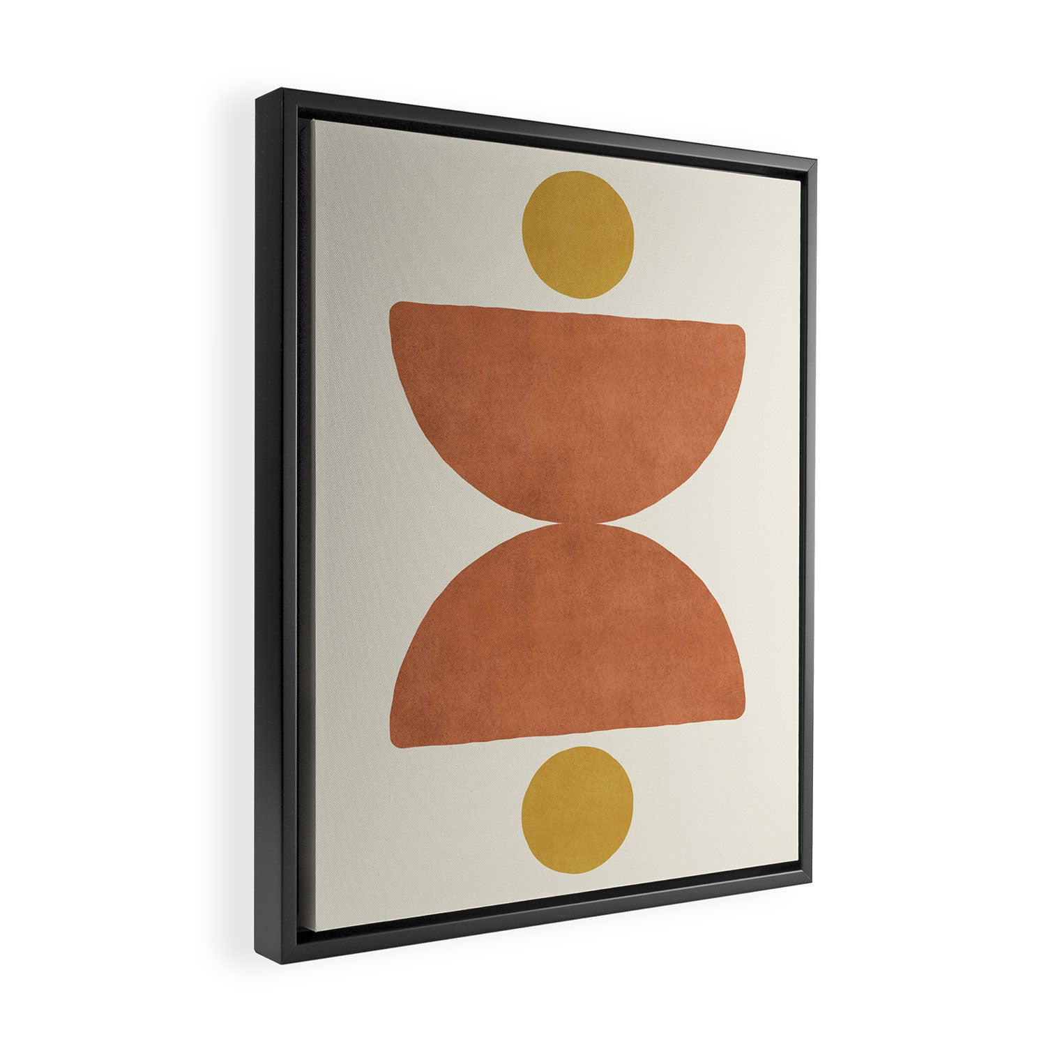 Half-circle Balance - Orange Framed Canvas Print Gallery Image 2