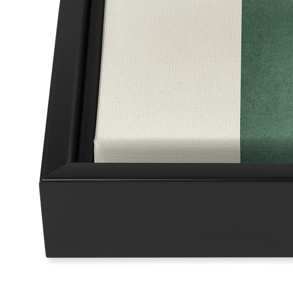 Halfmoon Colorblock 2 - Gold Green  Framed Canvas Print Gallery Image 3