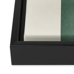 Halfmoon Colorblock 2 - Gold Green  Framed Canvas Print Gallery Image 3