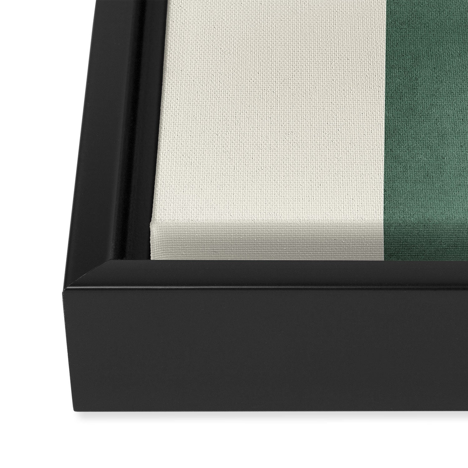 Halfmoon Colorblock 2 - Gold Green  Framed Canvas Print Gallery Image 3