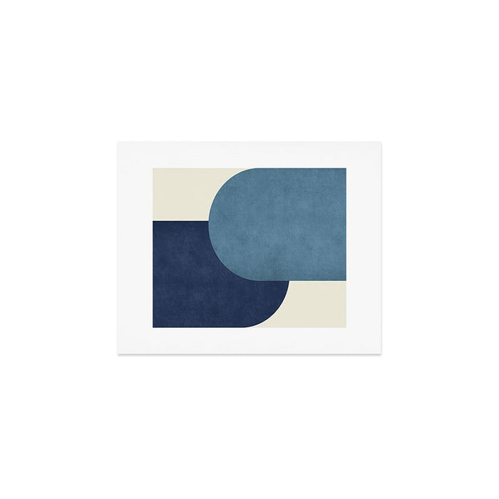 Halfmoon Colorblock - Blue Art Print Gallery Image 1