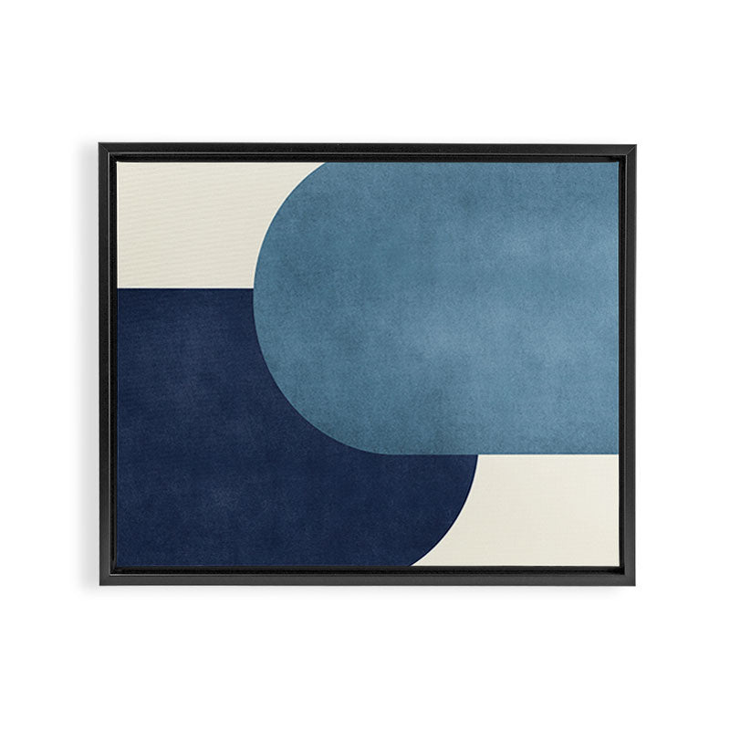 Halfmoon Colorblock - Blue Framed Canvas Print Gallery Image 6
