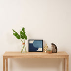 Halfmoon Colorblock - Blue Framed Canvas Print Gallery Image 4