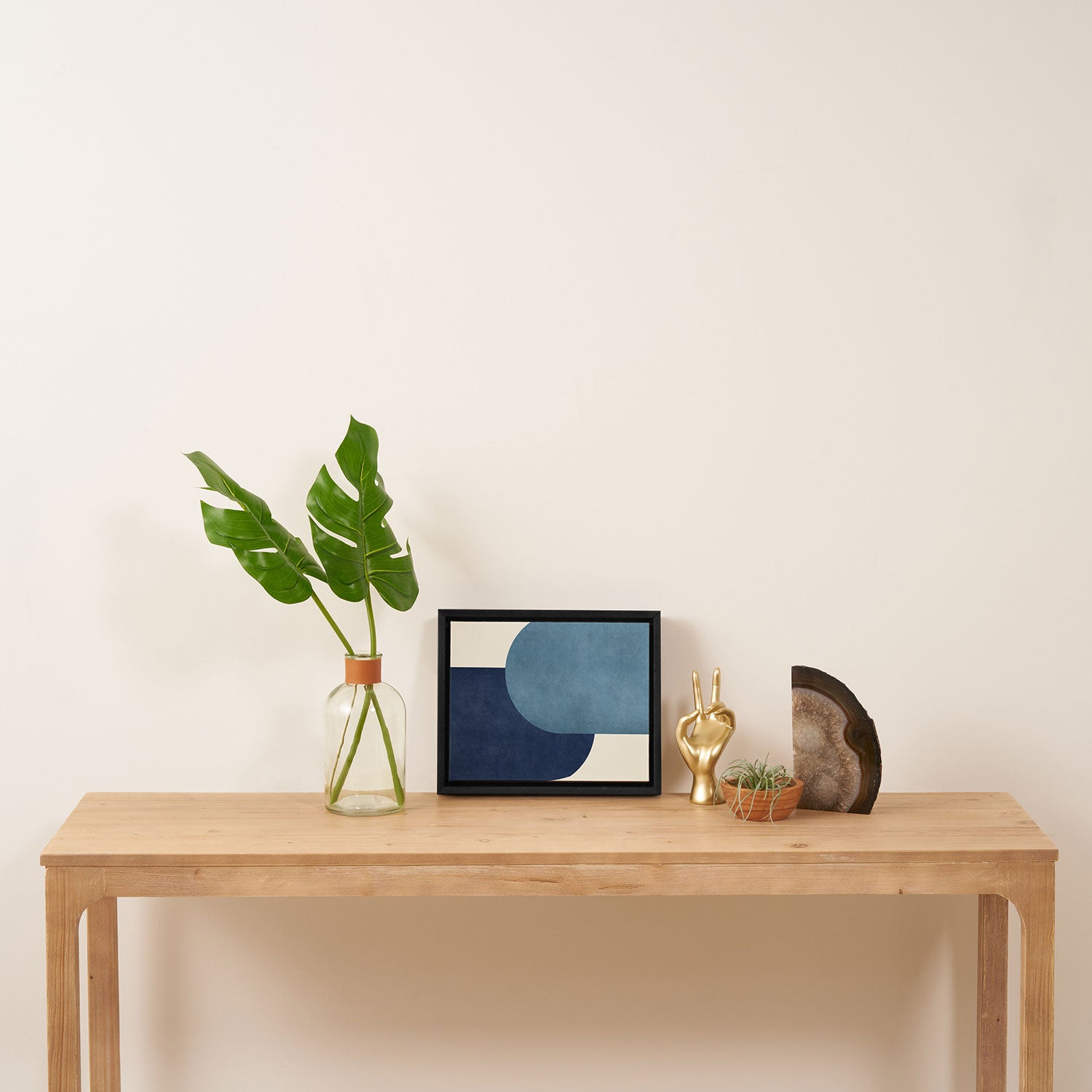 Halfmoon Colorblock - Blue Framed Canvas Print Gallery Image 4