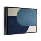 Halfmoon Colorblock - Blue Framed Canvas Print Gallery Image 2