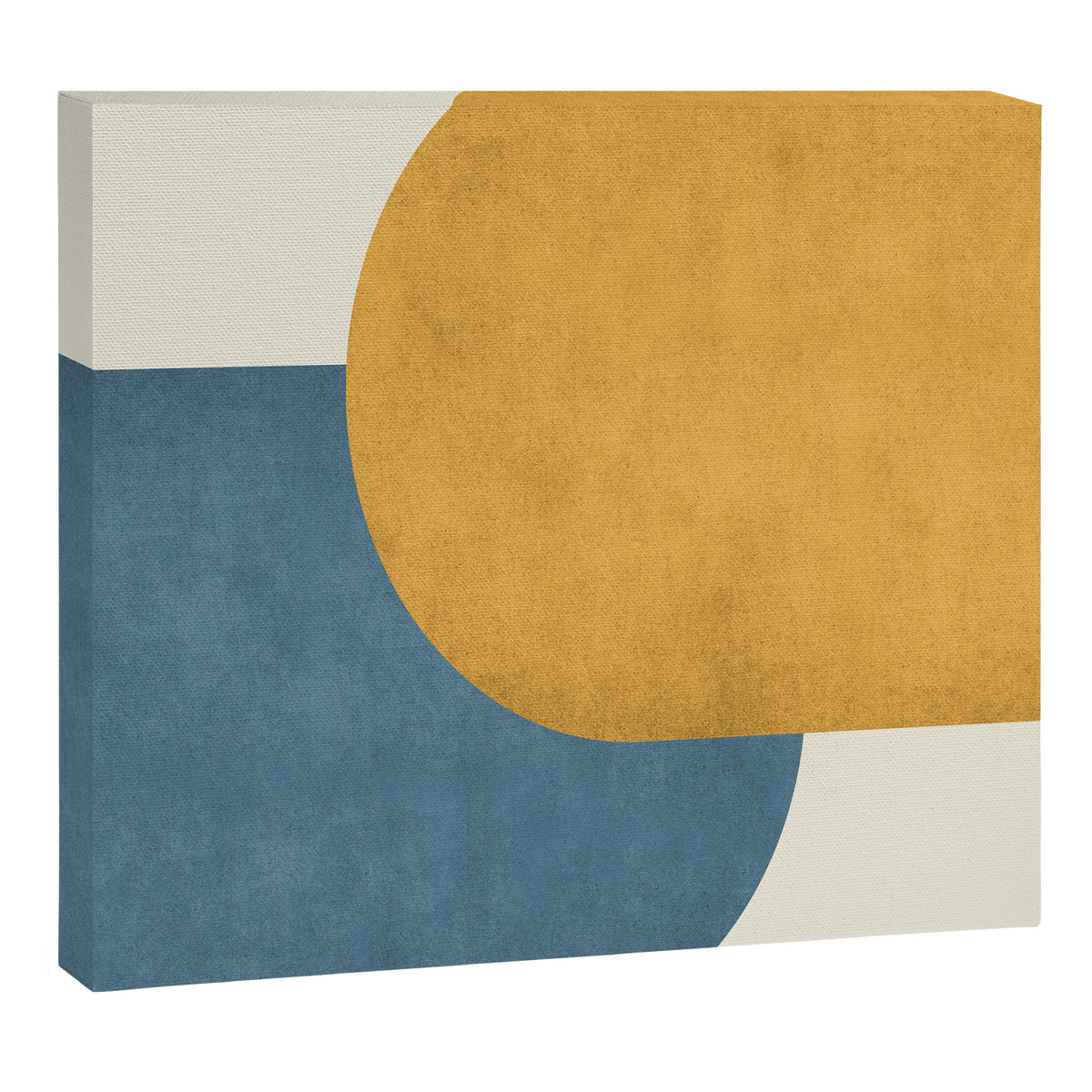 Halfmoon Colorblock - Gold Blue Canvas Print Gallery Image 6