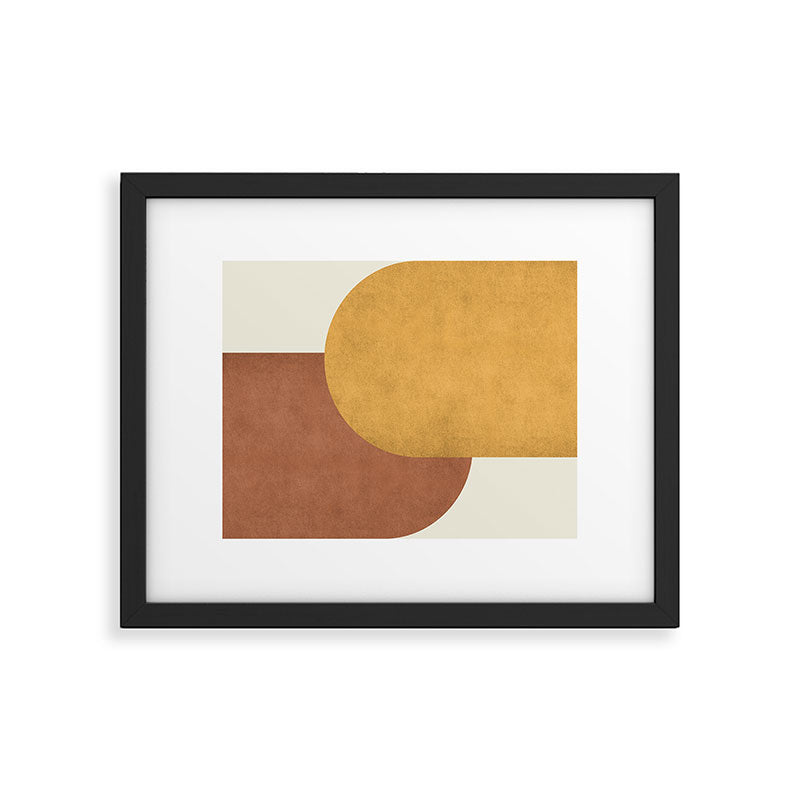 Halfmoon Colorblock - Gold Brown Framed Art Print Gallery Image 5