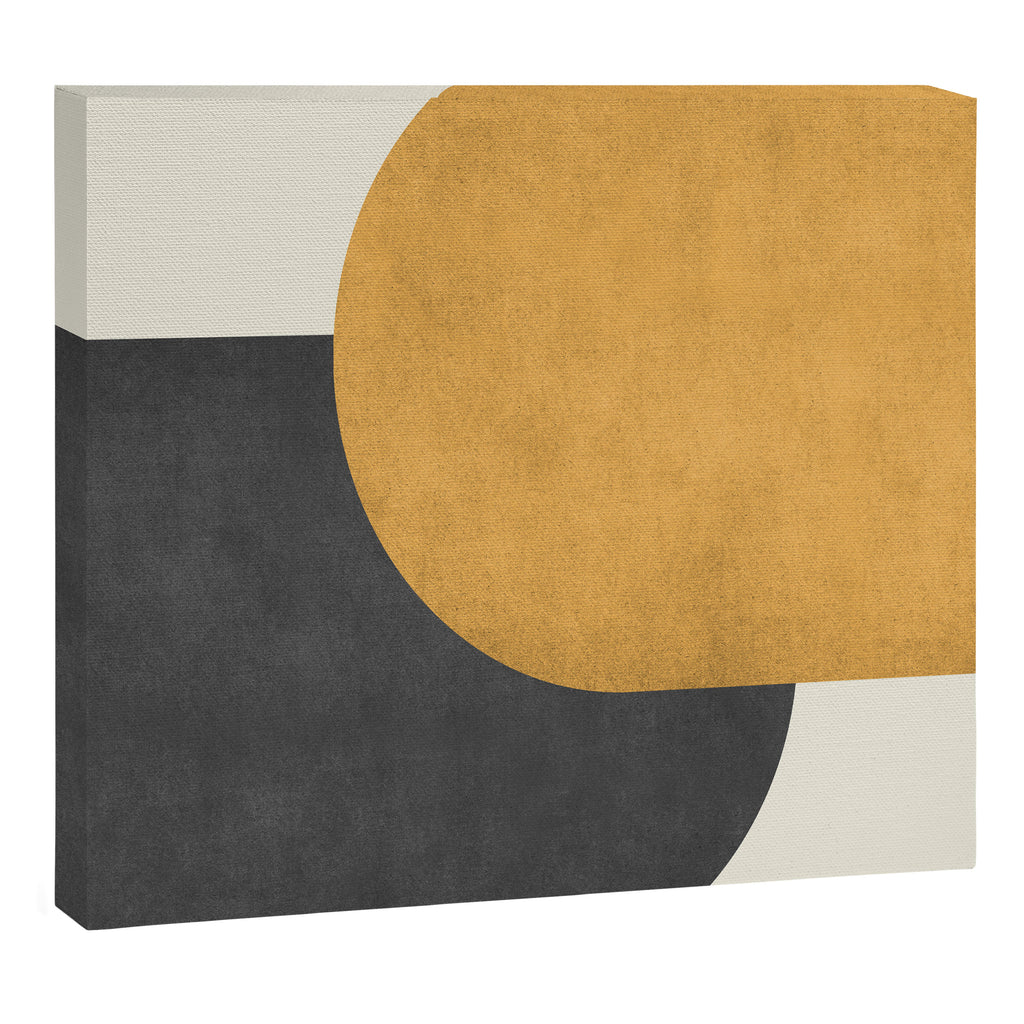 Halfmoon Colorblock - Gold Charcoal Canvas Print Gallery Image 3