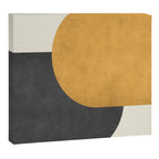 Halfmoon Colorblock - Gold Charcoal Canvas Print Gallery Image 3