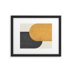Halfmoon Colorblock - Gold Charcoal Framed Art Print Gallery Image 4