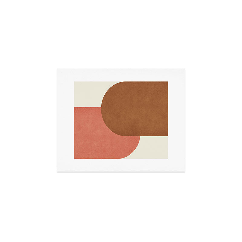 Halfmoon Colorblock - Pink Brown Art Print Gallery Image 1