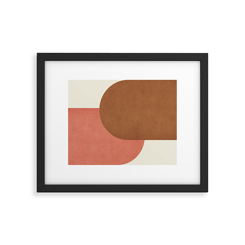 Halfmoon Colorblock - Pink Brown Framed Art Print Gallery Image 5