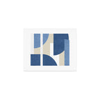 Halfmoon Colorblocks Composition - Blue Navy Art Print Gallery Image 1