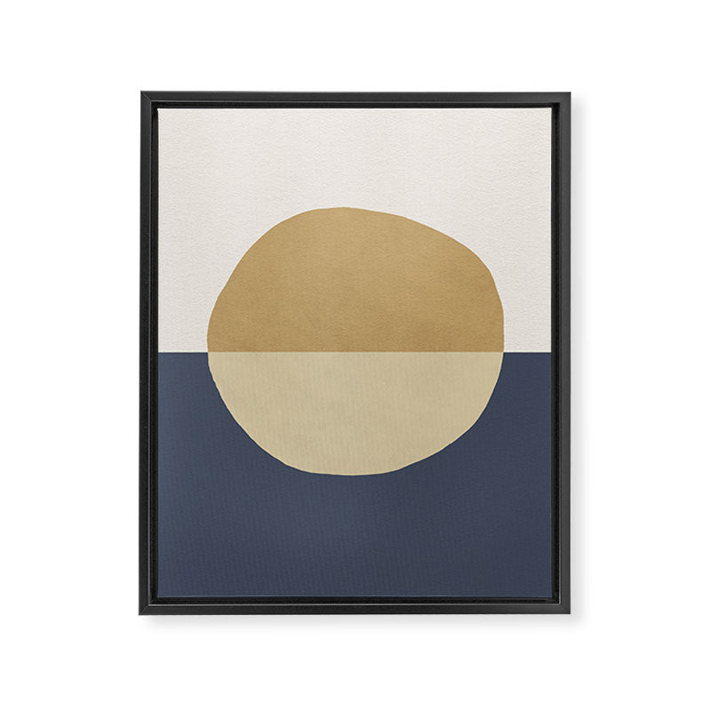Horizon Abstract - Gold Framed Canvas Print Gallery Image 6