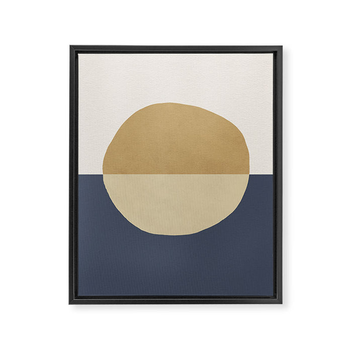 Horizon Abstract - Gold Framed Canvas Print Gallery Image 1