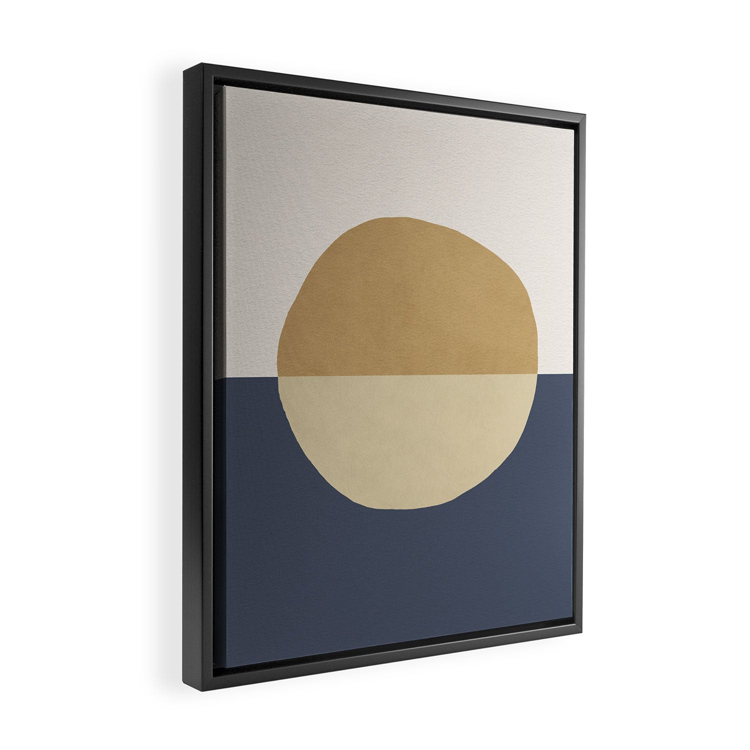 Horizon Abstract - Gold Framed Canvas Print Gallery Image 2
