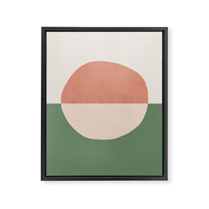 Horizon Abstract - Pink Framed Canvas Print Gallery Image 1