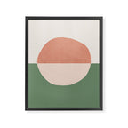 Horizon Abstract - Pink Framed Canvas Print Gallery Image 6