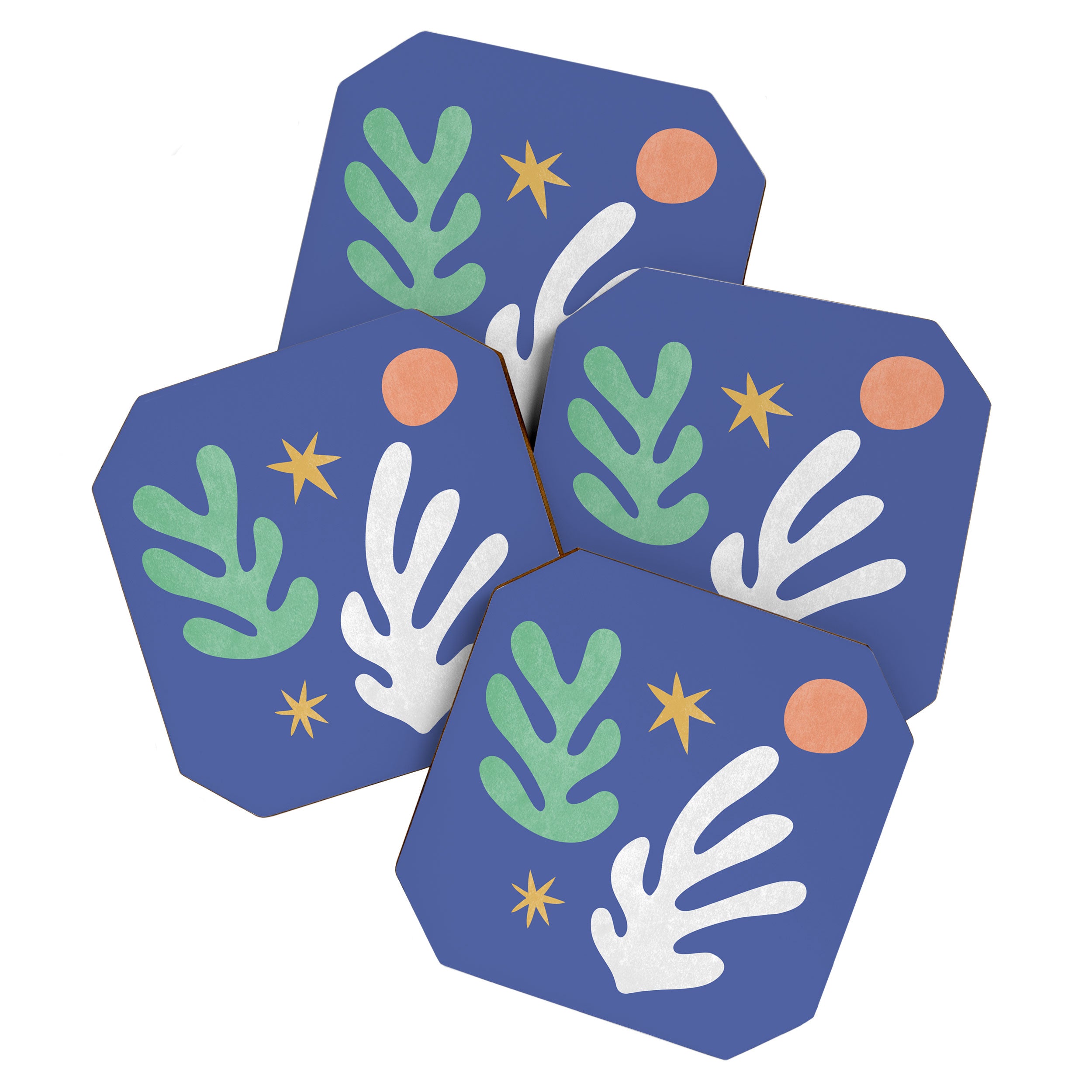 Inspired by Matisse - Seagrass and Sun 1-2  Coaster Gallery Image 1