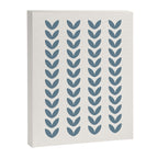 Leaf Pattern Pastel Blue - Scandinavian Canvas Print Gallery Image 6