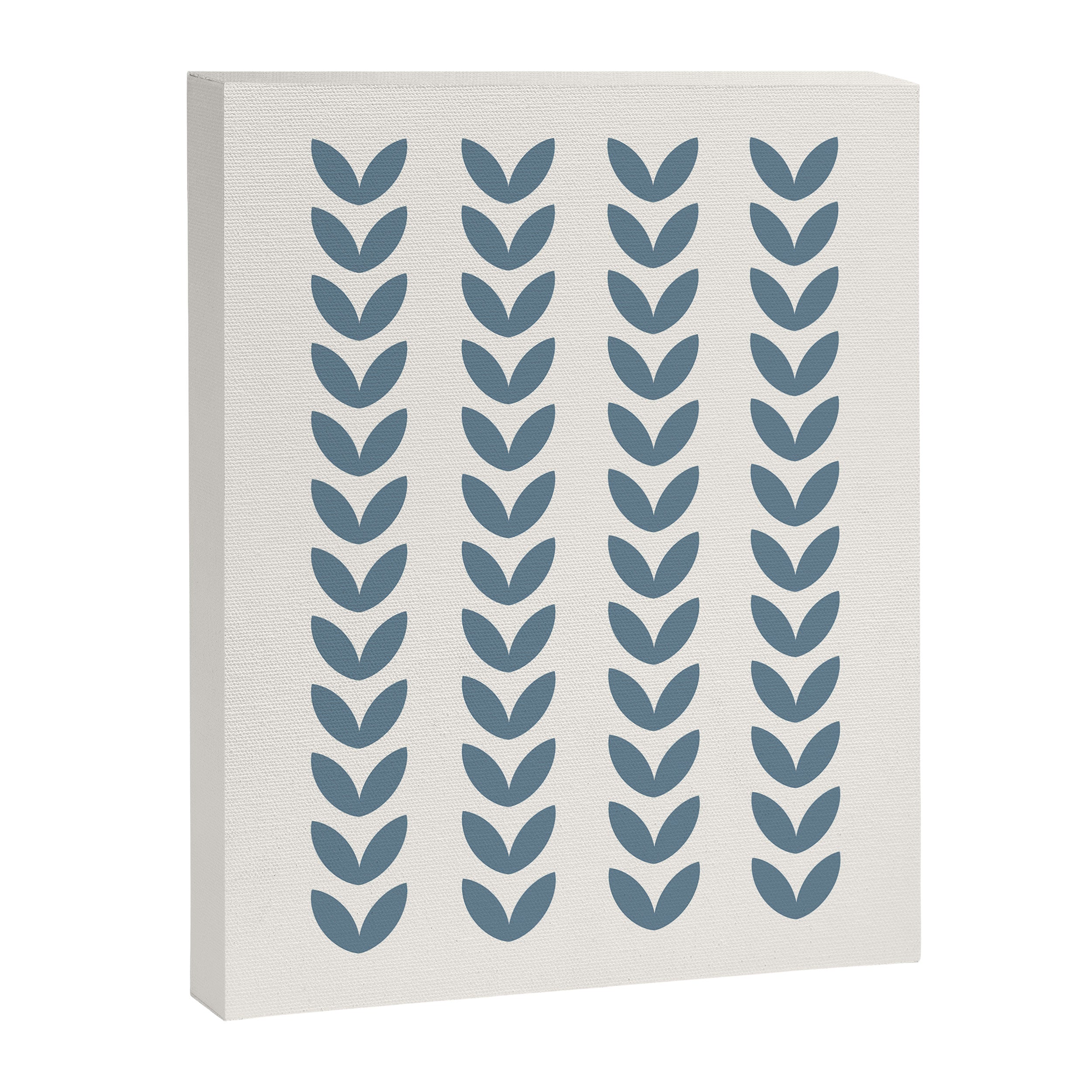 Leaf Pattern Pastel Blue - Scandinavian Canvas Print Gallery Image 6