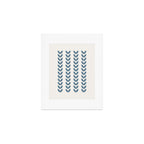 Leaf Pattern Pastel Blue - Scandinavian Art Print Gallery Image 1