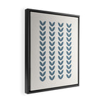 Leaf Pattern Pastel Blue - Scandinavian Framed Canvas Print Gallery Image 2