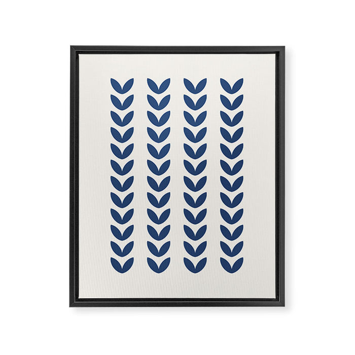 Leaf Pattern - Scandinavian Framed Canvas Print Gallery Image 1
