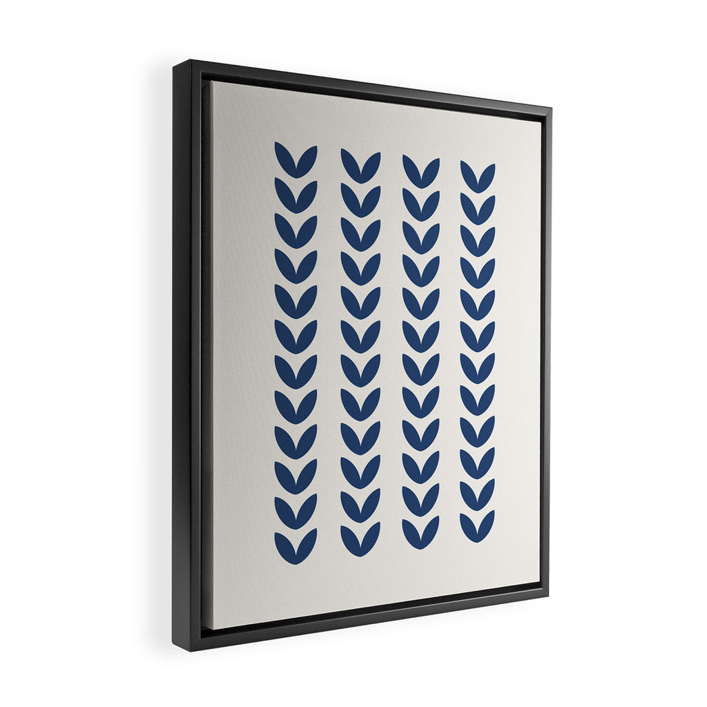 Leaf Pattern - Scandinavian Framed Canvas Print Gallery Image 2