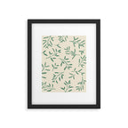 Leaf Pattern Watercolor - Green Framed Art Print Gallery Image 5