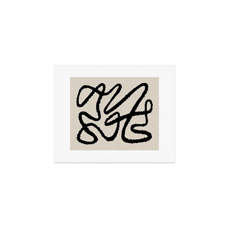 Line art abstract black 1 Art Print Gallery Image 1