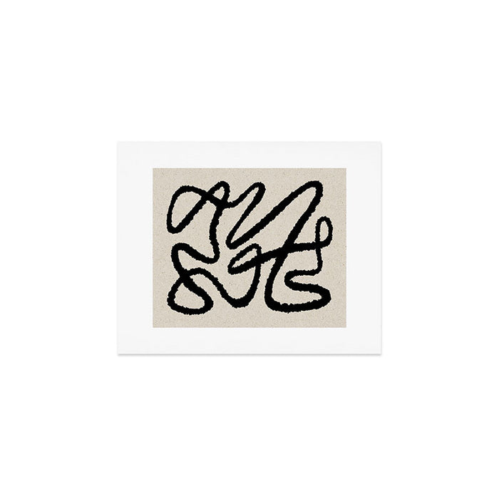 Line art abstract black 1 Art Print Gallery Image 1