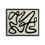Line art abstract black 1 Framed Canvas Print Gallery Image 6