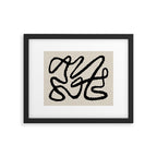 Line art abstract black 1 Framed Art Print Gallery Image 4
