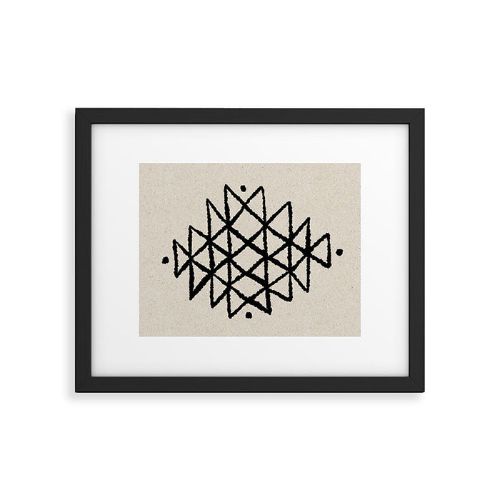 Line Art Berber - black Framed Art Print Gallery Image 1