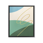 Line Art Scenery 2 Framed Canvas Print Gallery Image 6