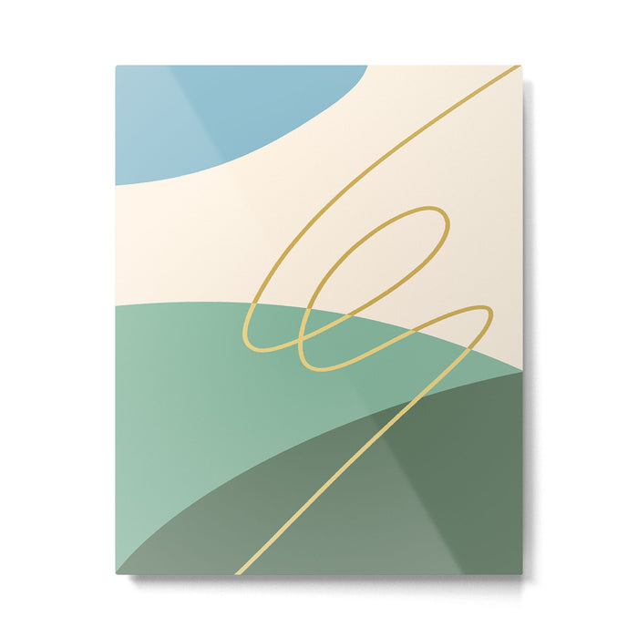 Line Art Scenery 2 Metal Print Gallery Image 1