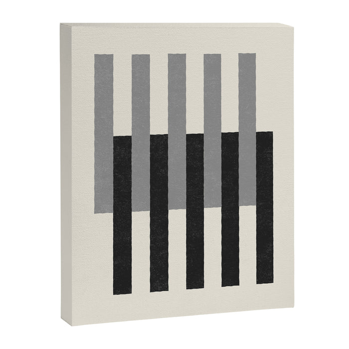 Lines Aligned - Black and White Canvas Print Gallery Image 1