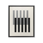 Lines Aligned - Black and White Framed Canvas Print Gallery Image 6