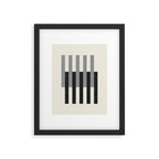 Lines Aligned - Black and White Framed Art Print Gallery Image 5