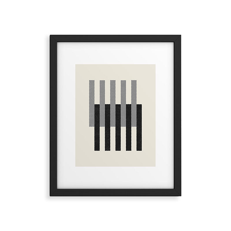 Lines Aligned - Black and White Framed Art Print Gallery Image 5