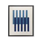 Lines Aligned - Blue Navy Framed Canvas Print Gallery Image 6